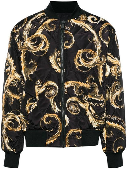 Jeans Couture Reversible Bomber Jacket Black Gold - VERSACE - BALAAN 2