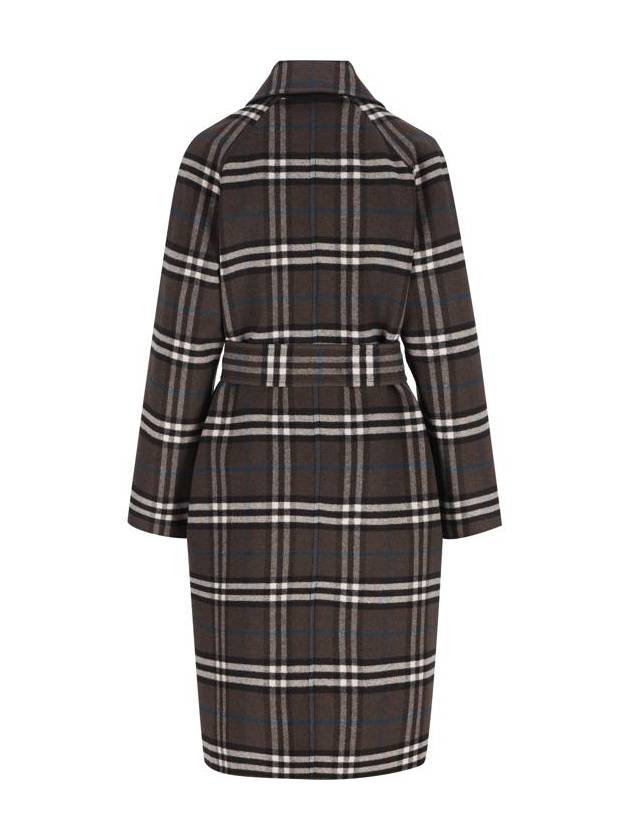 Check Reversible Tunbridge Wrap Wool Single Coat Black - BURBERRY - BALAAN 5