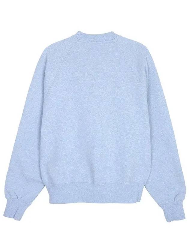 Cotton Heart Logo Sweatshirt Blue - AMI - BALAAN 4