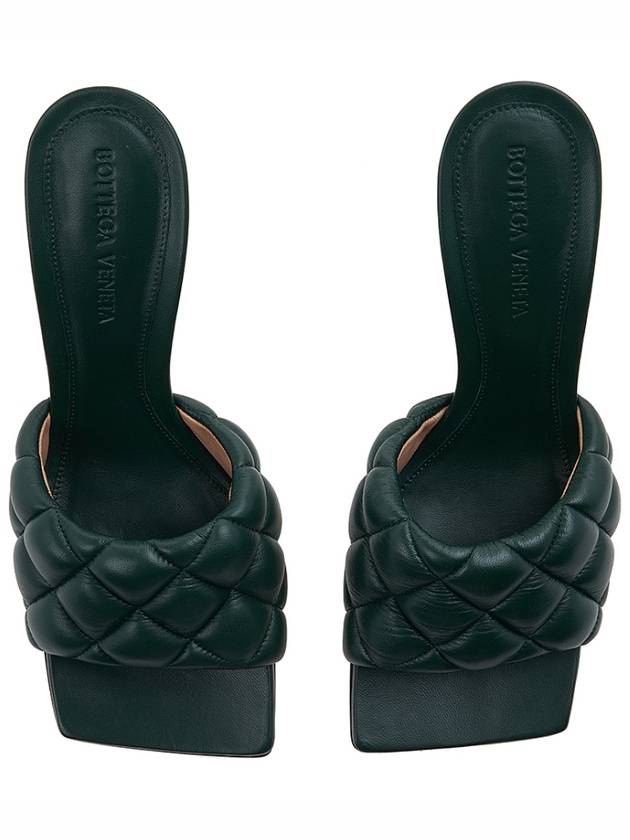 Quilted Nappa Sandal Heels Green - BOTTEGA VENETA - BALAAN 7