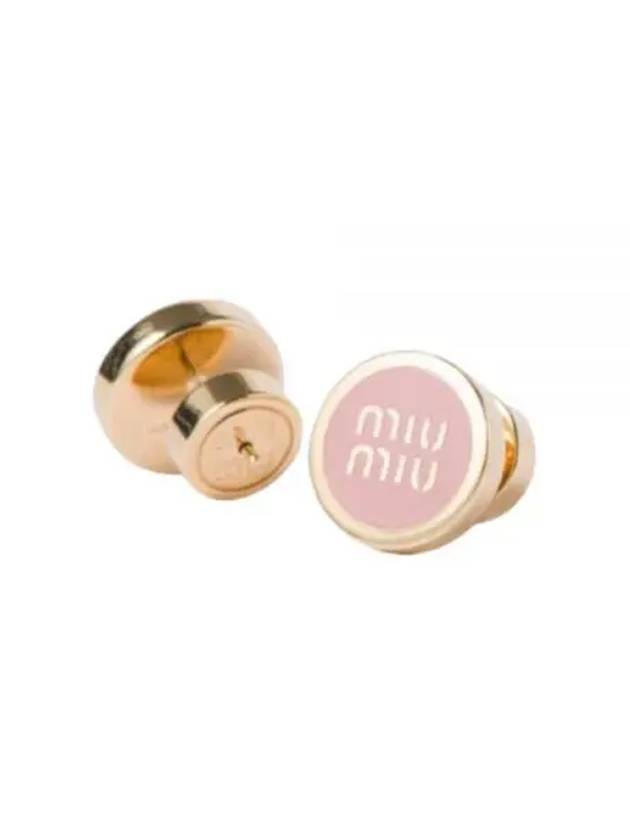 Enameled Metal Earrings Orchid Pink - MIU MIU - BALAAN 2