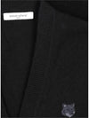 Bold Fox Head Patch Regular Lambswool Cardigan Black - MAISON KITSUNE - BALAAN 4