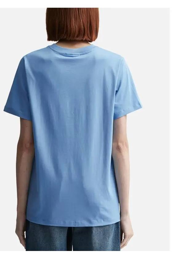 Basic Tigo Relax Jersey Short Sleeve T-Shirt Blue - GANNI - BALAAN 6