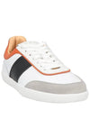 Logo Panel Tab Leather Low-Top Sneakers White - TOD'S - BALAAN 3