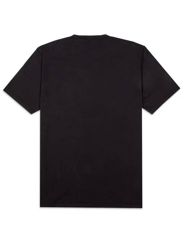 Mini Logo Print Short Sleeve T-Shirt Black - CP COMPANY - BALAAN 4