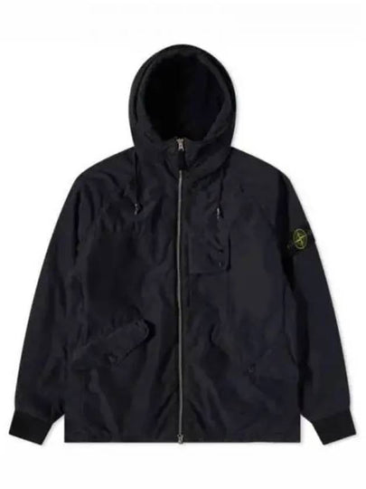 David Canvas Hooded Jacket Navy - STONE ISLAND - BALAAN 2