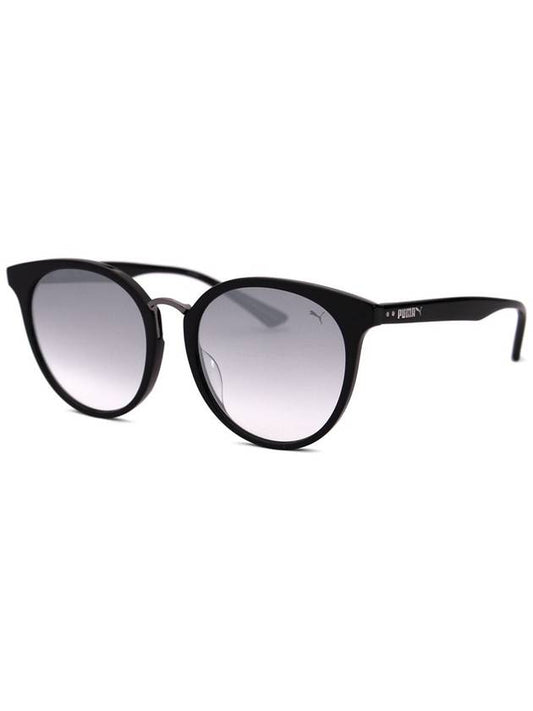 PU0158SK 001 Round combination horn rimmed lightweight Asian fit mirror sunglasses - PUMA - BALAAN 1