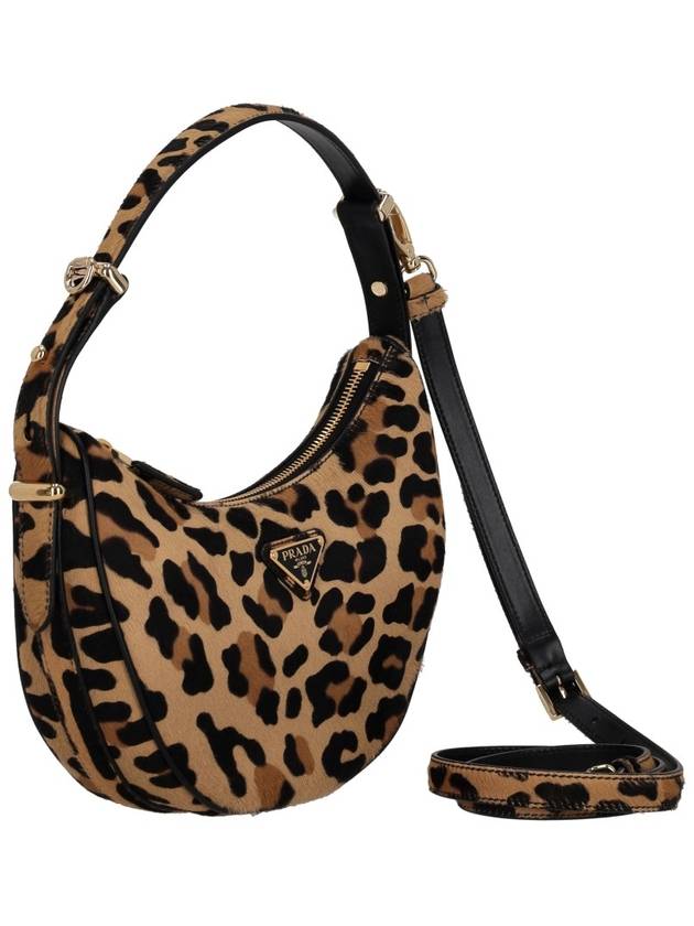 Arque Print Leather Shoulder Bag Honey - PRADA - BALAAN 3