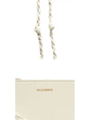 Logo Tangle Phone Holder Leather Cross Bag White - JIL SANDER - BALAAN 4