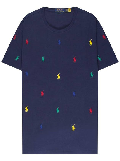 Logo Cotton Short Sleeve T-Shirt Navy - POLO RALPH LAUREN - BALAAN 2