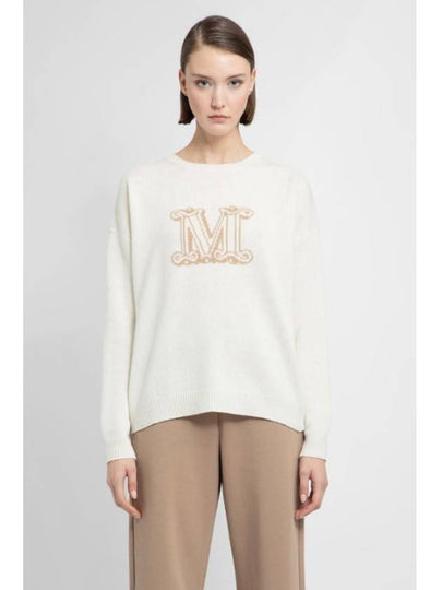 Edo Monogram Cashmere Knit Top Ivory - MAX MARA - BALAAN 2