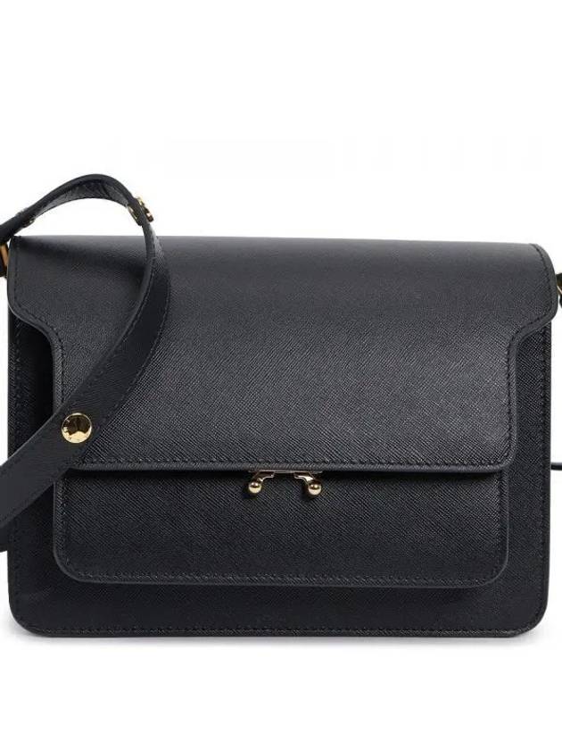 Saffiano Trunk Medium Shoulder Bag Black - MARNI - BALAAN 2