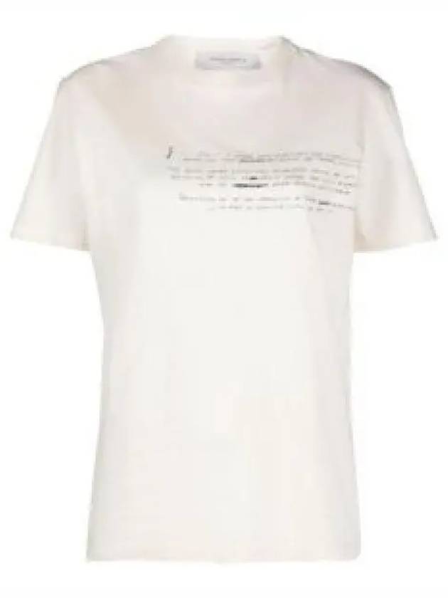 Slogan Print Short Sleeve T-Shirt White - GOLDEN GOOSE - BALAAN 2