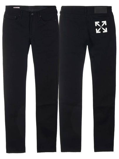 Men's Arrow Print Jeans Black - OFF WHITE - BALAAN 2