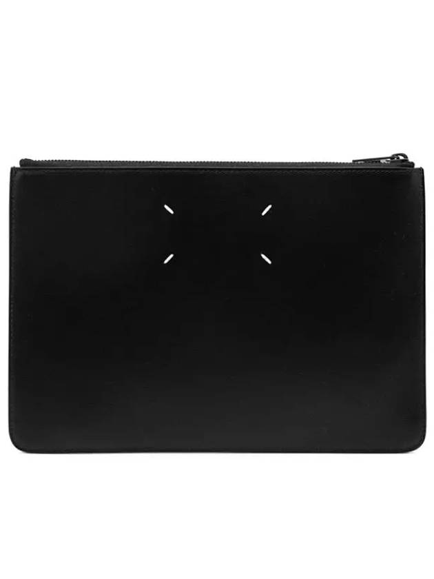 Crinkle Leather Clutch Bag Black - MAISON MARGIELA - BALAAN 2