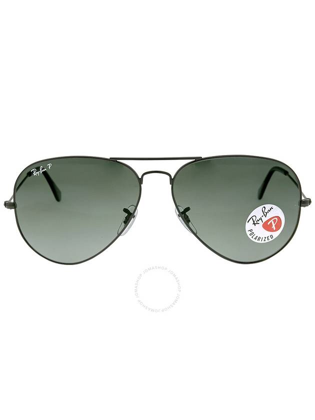 Ray Ban Aviator Classic Polarized Green Unisex Sunglasses RB3025 002/58 62 - RAY-BAN - BALAAN 1