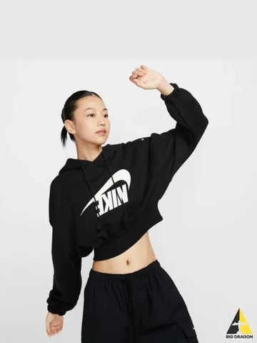 Women s Sportswear Oversized Fleece Crop PO Hoodie Dance 010 - NIKE - BALAAN 1