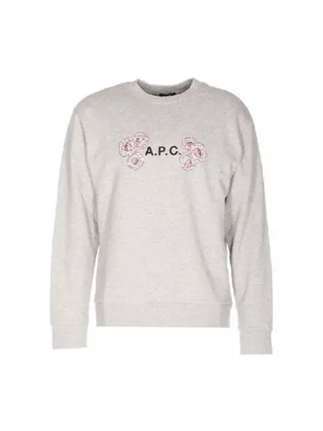 APC Flower Knit Sweatshirt Gray Pink COEIP M27814 - A.P.C. - BALAAN 1