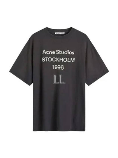 Logo Print Cotton Short Sleeve T-Shirt Fade Black - ACNE STUDIOS - BALAAN 2