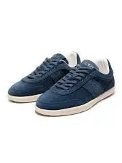 Logo Panel Suede Low Top Sneakers Navy - TOD'S - BALAAN 2