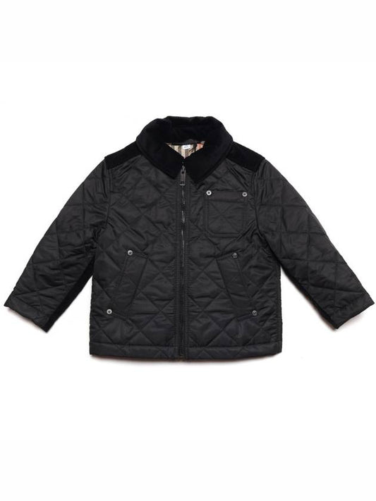 Corduroy Diamond Quilted Jacket (8053681 BLACK 23S) - BURBERRY - BALAAN 2