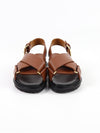 Fussbett Leather Sandals Brown - MARNI - BALAAN 3