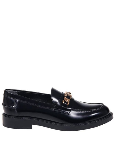 Horsebit Chain Leather Loafer Black - TOD'S - BALAAN 2