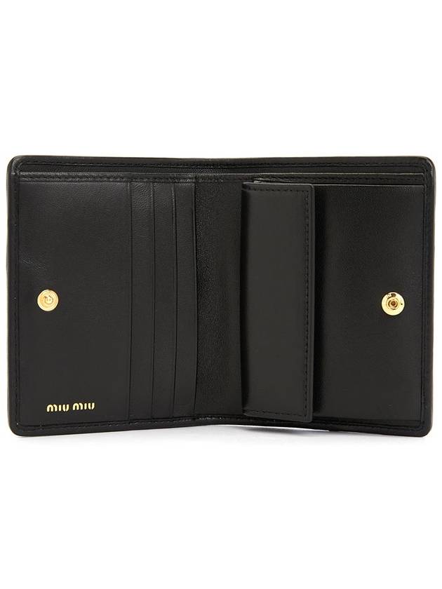 Matelasse Leather Half Wallet Black - MIU MIU - BALAAN 5