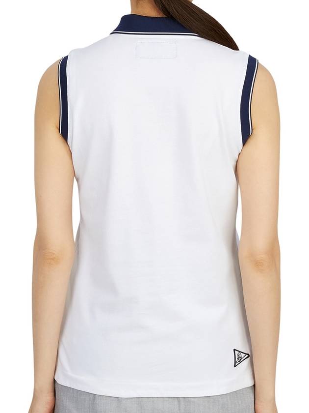 Golf Wear Sleeveless T-Shirt HHW 2A AP53 WHITE - HORN GARMENT - BALAAN 4