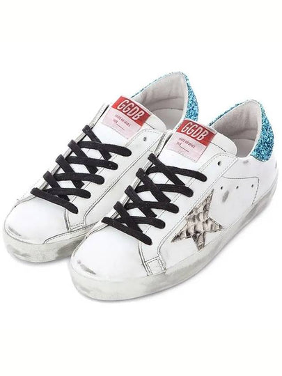 Women's Glitter Tab Superstar Low Top Sneakers White - GOLDEN GOOSE - BALAAN 2