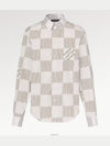 1AFJDA Damier Long Sleeve Classic Cotton Shirt - LOUIS VUITTON - BALAAN 1