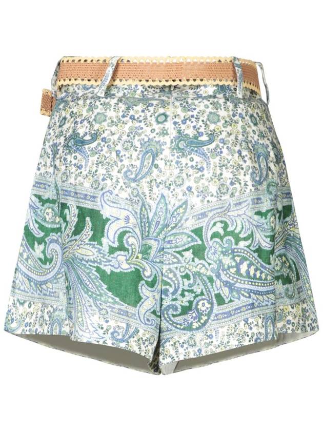 24FW short pants 7453ASS242 GRPA GREEN PAISLEY - ZIMMERMANN - BALAAN 3