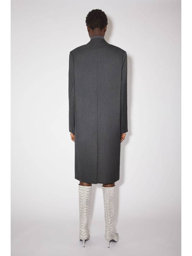 Polyester Wool Single Coat Grey - ACNE STUDIOS - BALAAN 4