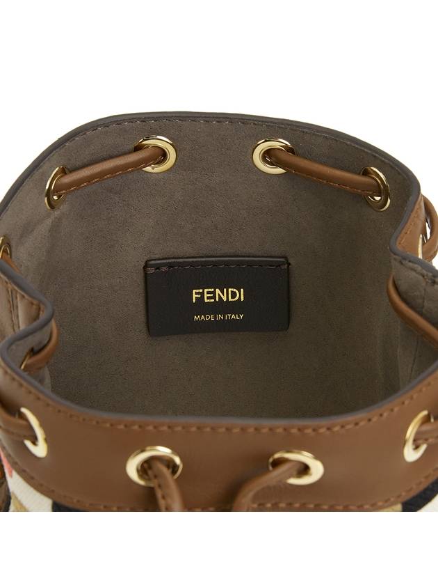 Mon Tresor Embroidered FF Logo Bucket Bag - FENDI - BALAAN 9