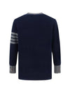 4 Bar Stripe Crewneck Knit Top Navy - THOM BROWNE - BALAAN 3