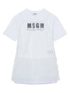 Kids Logo Cotton One Piece White S4MSJGDR125 001 - MSGM - BALAAN 2