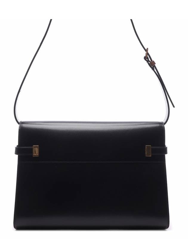 Manhattan Leather Shoulder Bag Black - SAINT LAURENT - BALAAN 5