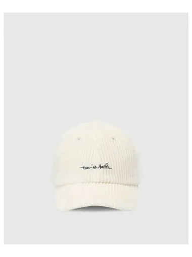 TRAVISMATHEW Unisex Logo Cap Corduroy Ivory - TRAVIS SCOTT - BALAAN 1