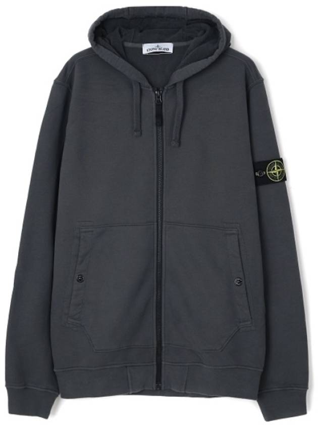 Compass Logo Patch Zip Up Hoodie Grey - STONE ISLAND - BALAAN 2