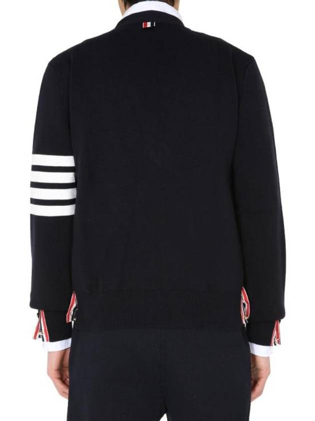 Milano Stitch 4 Bar Cardigan Navy - THOM BROWNE - BALAAN 4