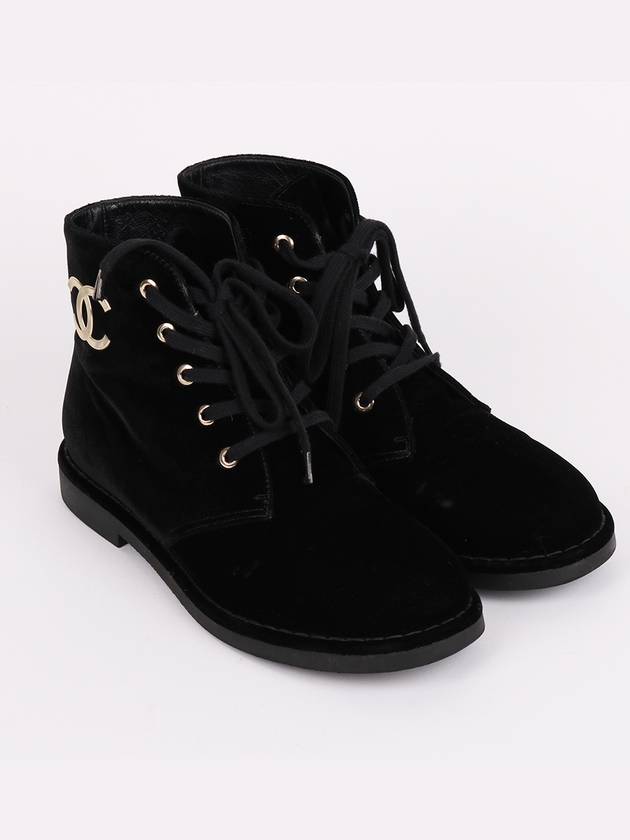 Suede Black High Top Women s Sneakers - CHANEL - BALAAN 4