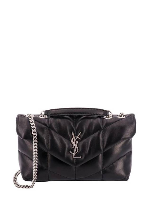 Toy Puffer Leather Shoulder Bag Black - SAINT LAURENT - BALAAN 2