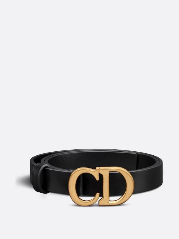 Saddle 20mm Ultrasmooth Calfskin Leather Belt Black - DIOR - BALAAN 5