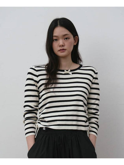 Striped shirring knit White - THE GREEN LAB - BALAAN 2