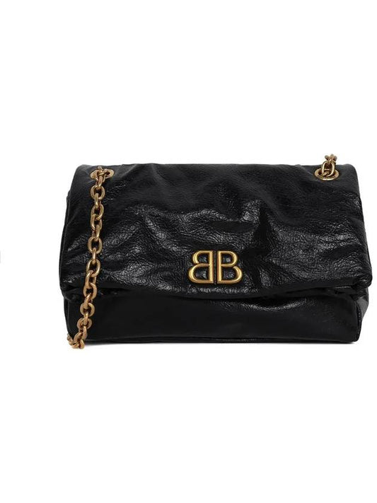 Monaco Small Chain Shoulder Bag Black - BALENCIAGA - BALAAN 2