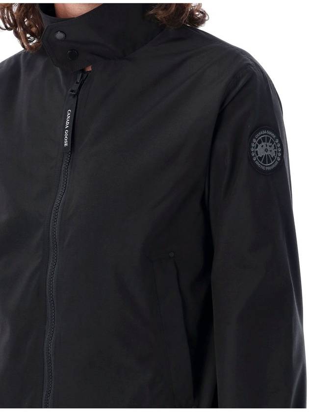 Logo Patch Zip-Up Jacket Black - CANADA GOOSE - BALAAN 4