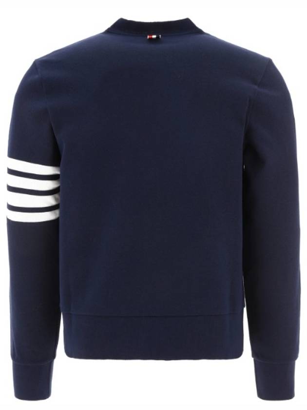 V-Neck 4 Bar Cardigan Navy - THOM BROWNE - BALAAN 3