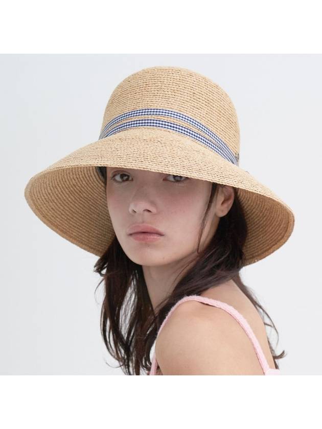 Miu Summer Wide Hat Beige - BROWN HAT - BALAAN 1