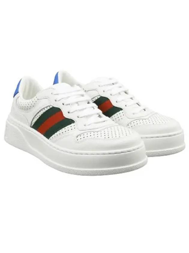 Web detail blue tab low top sneakers white - GUCCI - BALAAN 2