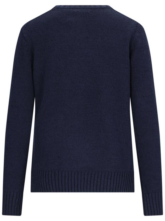 Bear Crew Neck Knit Top Navy - POLO RALPH LAUREN - BALAAN 3